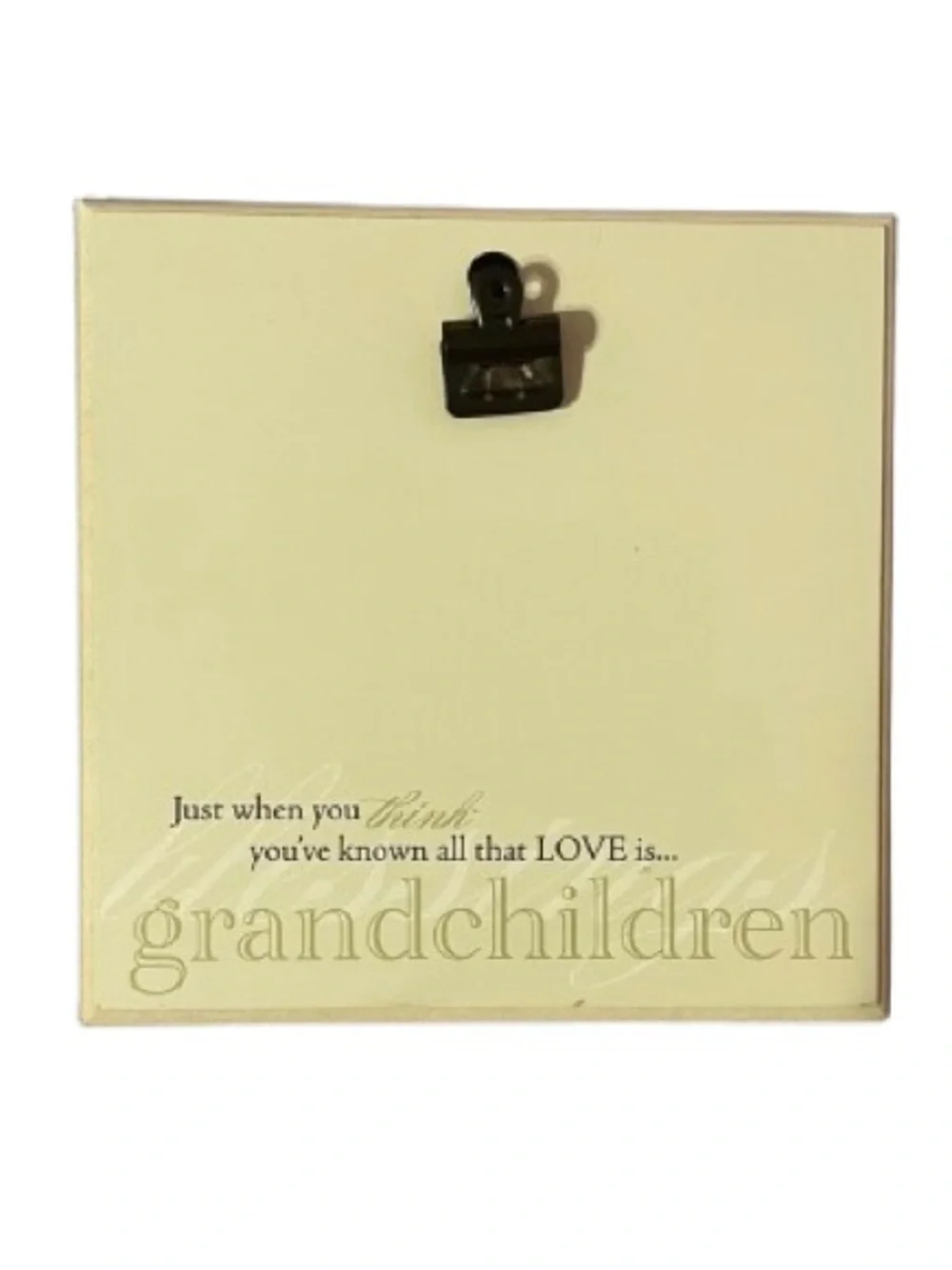 Wooden Cream Wall Decor with Photo Clip